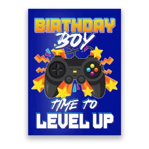 Birthday Boy Time to Level Up Video Gamer Cute Funny Poster