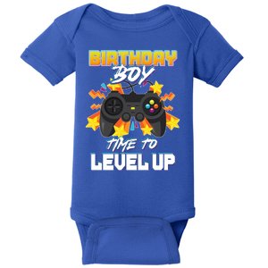 Birthday Boy Time to Level Up Video Gamer Cute Funny Baby Bodysuit