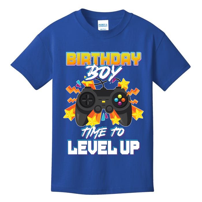 Birthday Boy Time to Level Up Video Gamer Cute Funny Kids T-Shirt
