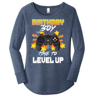 Birthday Boy Time to Level Up Video Gamer Cute Funny Women's Perfect Tri Tunic Long Sleeve Shirt