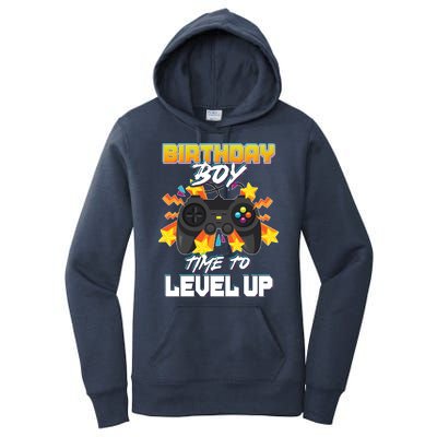 Birthday Boy Time to Level Up Video Gamer Cute Funny Women's Pullover Hoodie