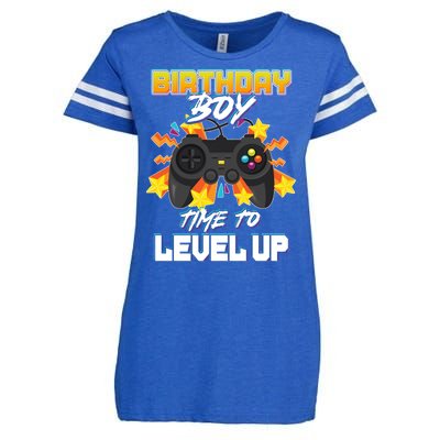 Birthday Boy Time to Level Up Video Gamer Cute Funny Enza Ladies Jersey Football T-Shirt