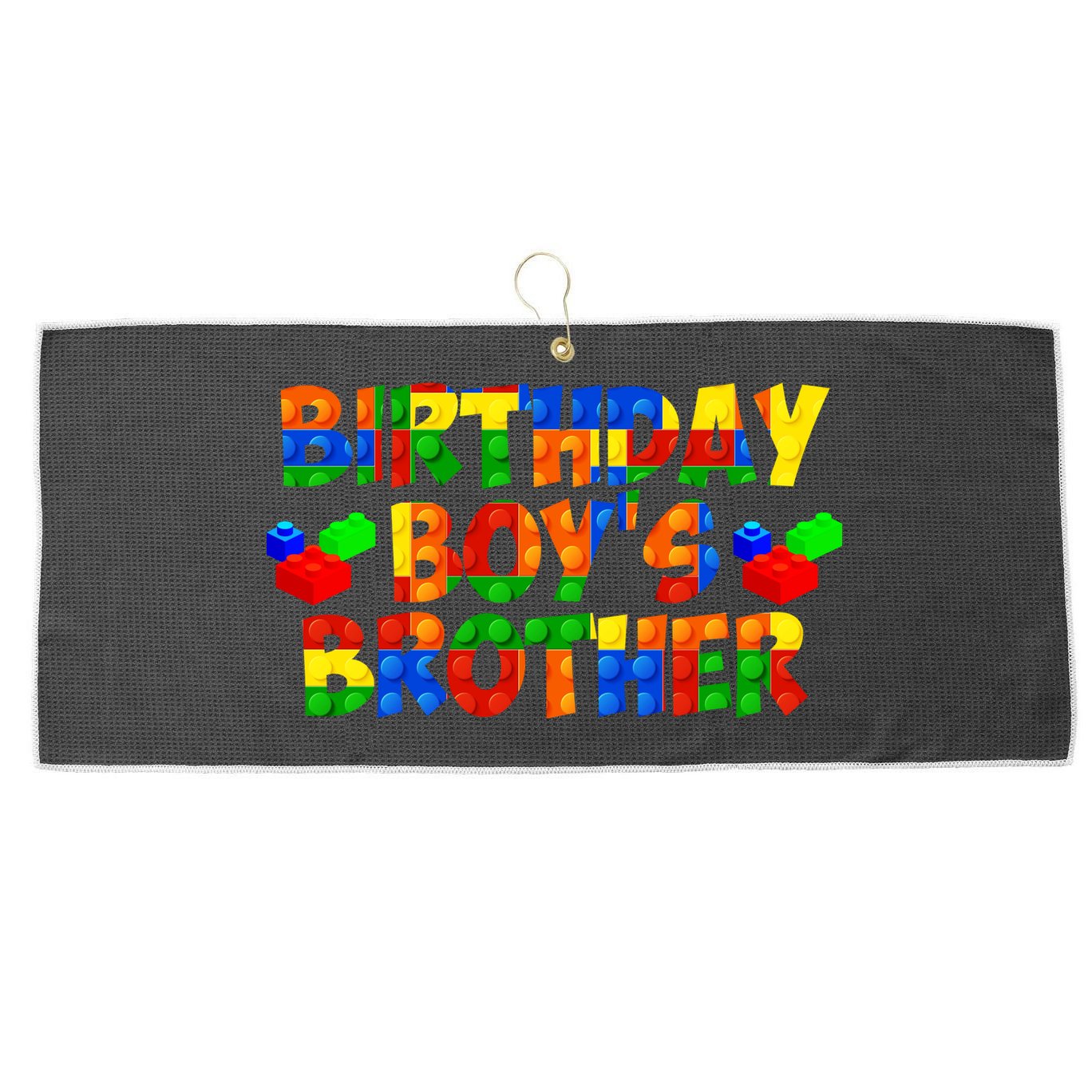Birthday Boy's Brother Large Microfiber Waffle Golf Towel