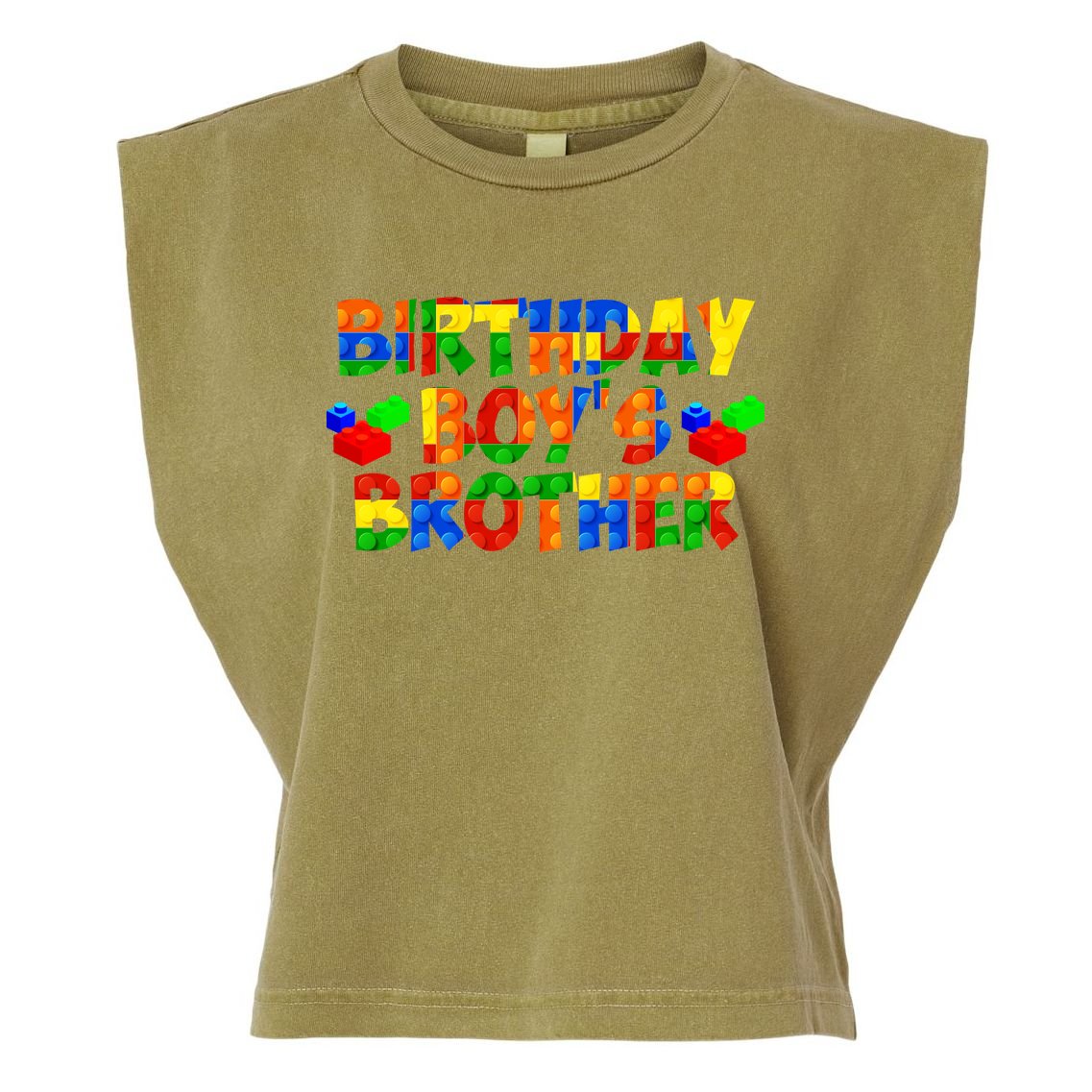 Birthday Boy's Brother Garment-Dyed Women's Muscle Tee
