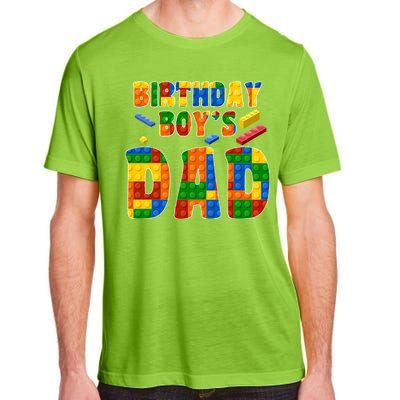 Birthday Boy's Dad Building Blocks Adult ChromaSoft Performance T-Shirt