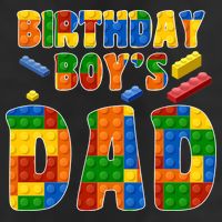 Birthday Boy's Dad Building Blocks Cool Comfort Performance Bucket Hat