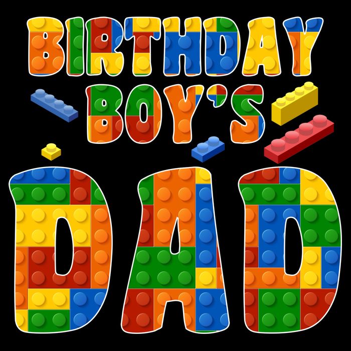 Birthday Boy's Dad Building Blocks Flexfit Unipanel Trucker Cap