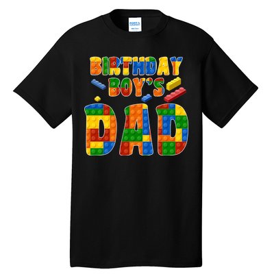 Birthday Boy's Dad Building Blocks Tall T-Shirt