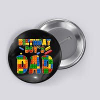 Birthday Boy's Dad Building Blocks Button