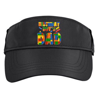 Birthday Boy's Dad Building Blocks Adult Drive Performance Visor