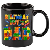 Birthday Boy's Dad Building Blocks 11oz C Handle Ceramic Mug