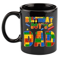 Birthday Boy's Dad Building Blocks 11oz C Handle Ceramic Mug