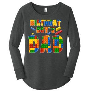 Birthday Boy's Dad Building Blocks Women's Perfect Tri Tunic Long Sleeve Shirt