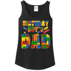 Birthday Boy's Dad Building Blocks Ladies Essential Tank