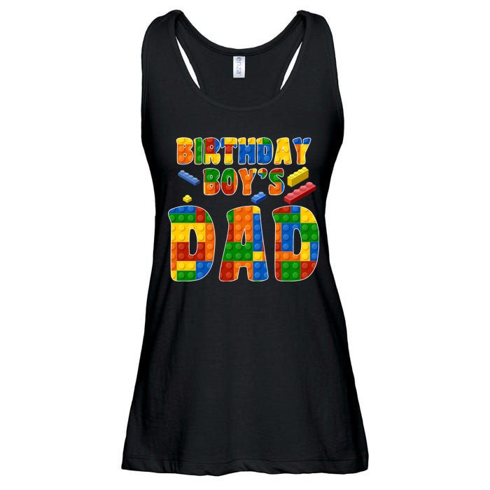 Birthday Boy's Dad Building Blocks Ladies Essential Flowy Tank