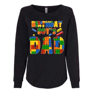 Birthday Boy's Dad Building Blocks Womens California Wash Sweatshirt