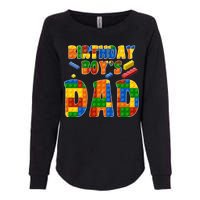 Birthday Boy's Dad Building Blocks Womens California Wash Sweatshirt