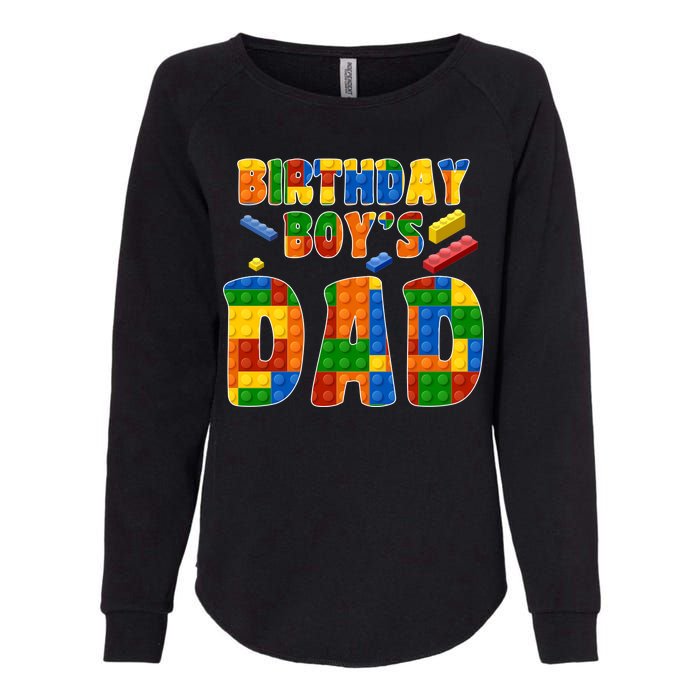 Birthday Boy's Dad Building Blocks Womens California Wash Sweatshirt