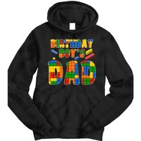 Birthday Boy's Dad Building Blocks Tie Dye Hoodie