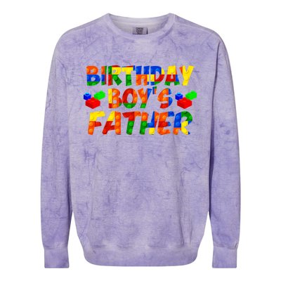 Birthday Boys Father Colorblast Crewneck Sweatshirt