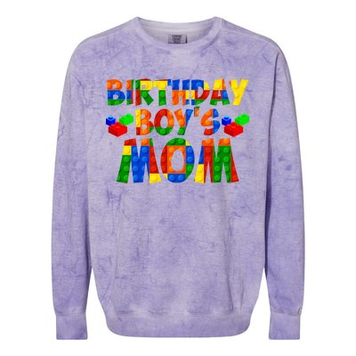 Birthday Boy's Mom Colorblast Crewneck Sweatshirt