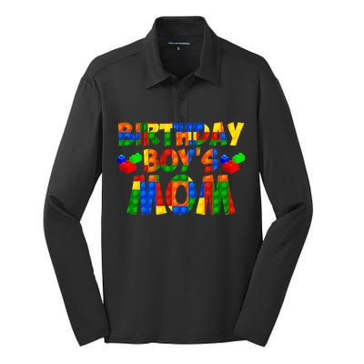 Birthday Boy's Mom Silk Touch Performance Long Sleeve Polo