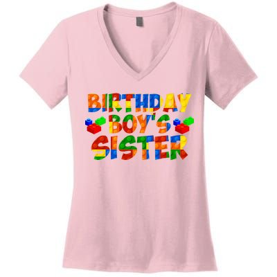 Birthday Boy's Sister Women's V-Neck T-Shirt