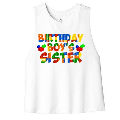 Birthday Boy's Sister Women's Racerback Cropped Tank