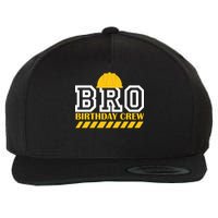 Birthday Bro Construction Crew Brother Wool Snapback Cap
