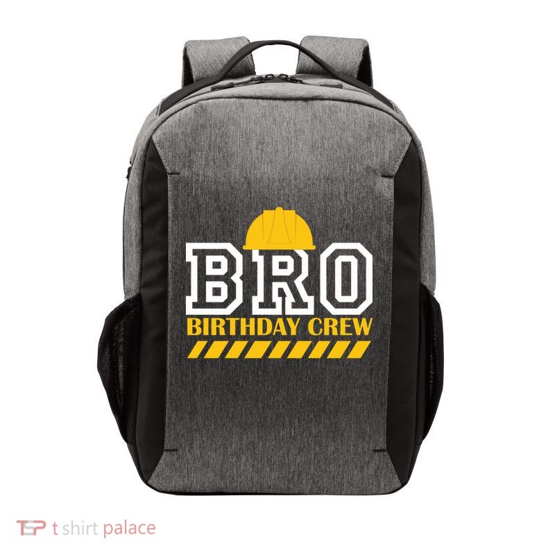 Birthday Bro Construction Crew Brother Vector Backpack