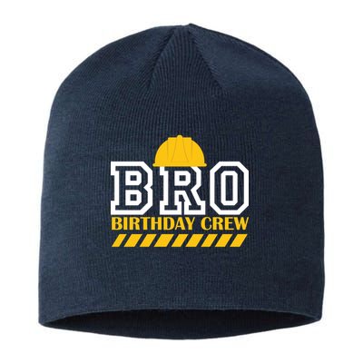 Birthday Bro Construction Crew Brother Sustainable Beanie