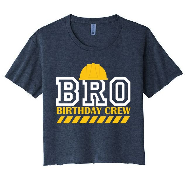 Birthday Bro Construction Crew Brother Crop Top