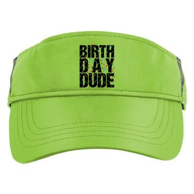 Birthday Dude With Confetti Adult Drive Performance Visor