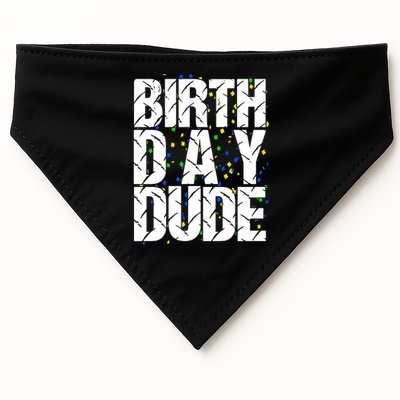 Birthday Dude With Confetti USA-Made Doggie Bandana