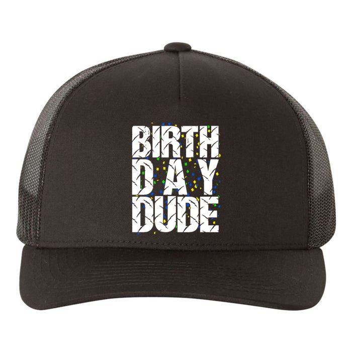 Birthday Dude With Confetti Yupoong Adult 5-Panel Trucker Hat