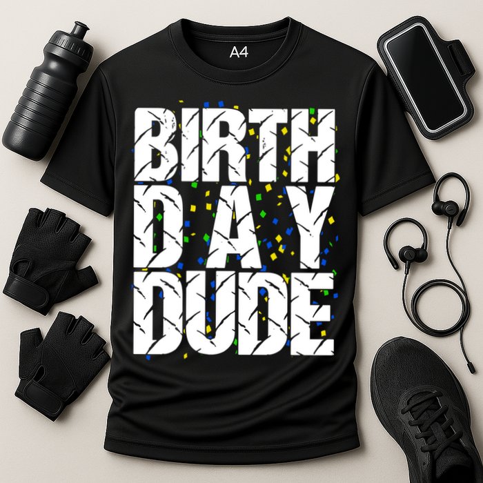 Birthday Dude With Confetti Cooling Performance Crew T-Shirt