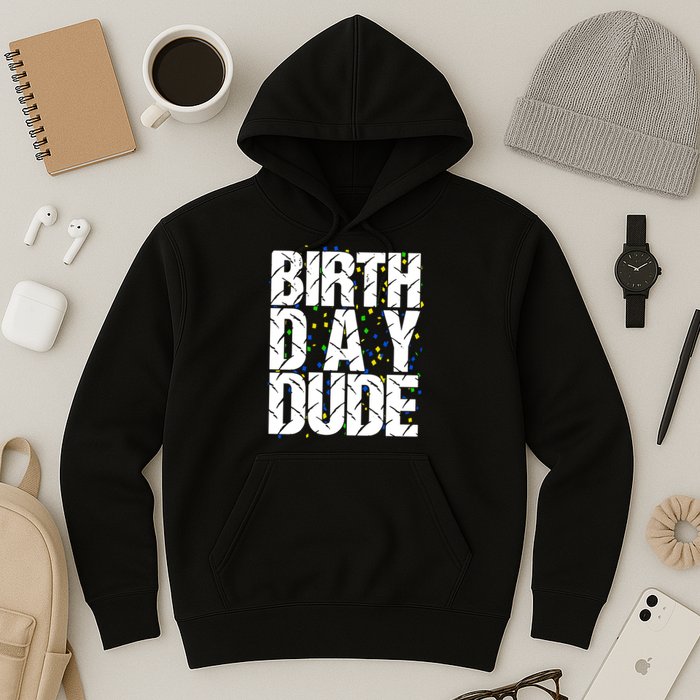 Birthday Dude With Confetti Hoodie
