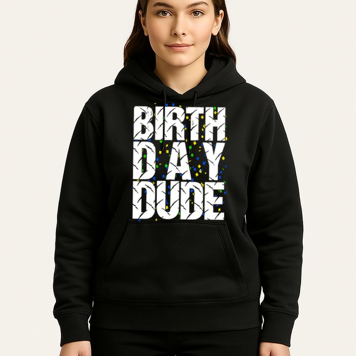 Birthday Dude With Confetti Hoodie