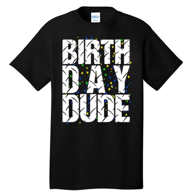 Birthday Dude With Confetti Tall T-Shirt