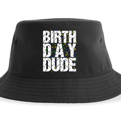 Birthday Dude With Confetti Sustainable Bucket Hat