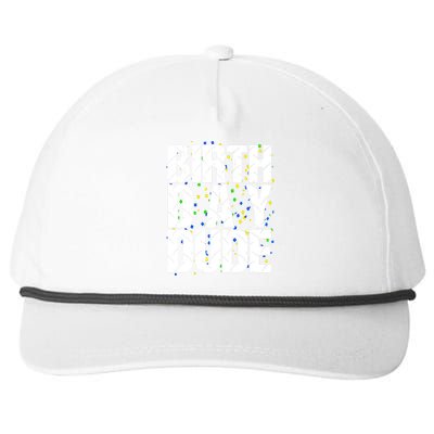 Birthday Dude With Confetti Snapback Five-Panel Rope Hat