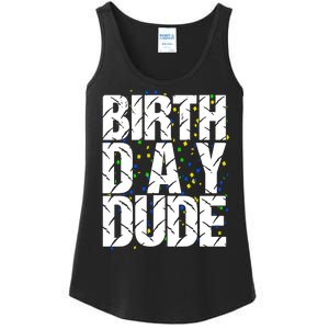 Birthday Dude With Confetti Ladies Essential Tank