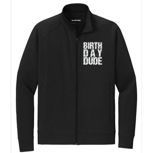 Birthday Dude With Confetti Stretch Full-Zip Cadet Jacket