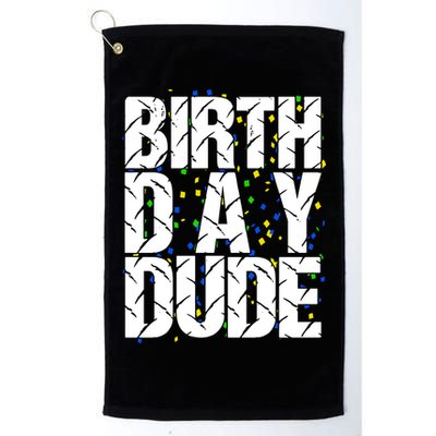 Birthday Dude With Confetti Golf Towel
