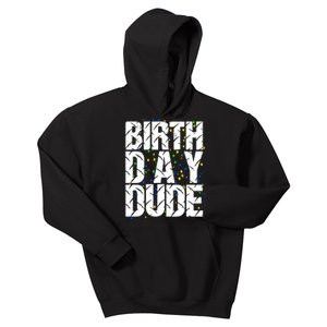 Birthday Dude With Confetti Kids Hoodie