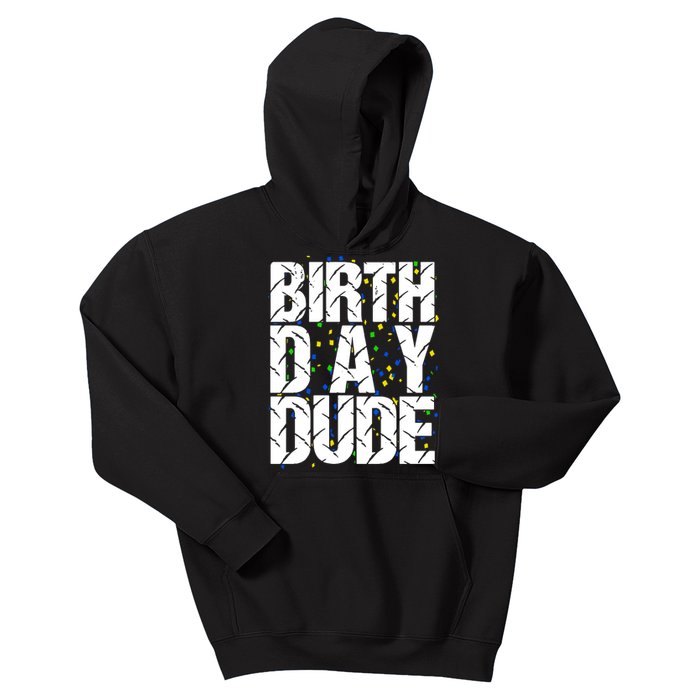 Birthday Dude With Confetti Kids Hoodie