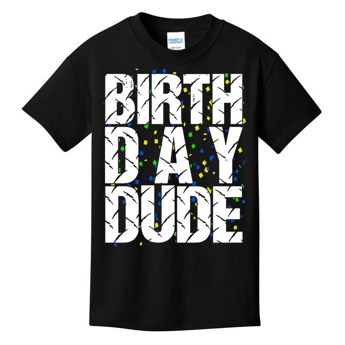 Birthday Dude With Confetti Kids T-Shirt