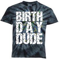 Birthday Dude With Confetti Kids Tie-Dye T-Shirt