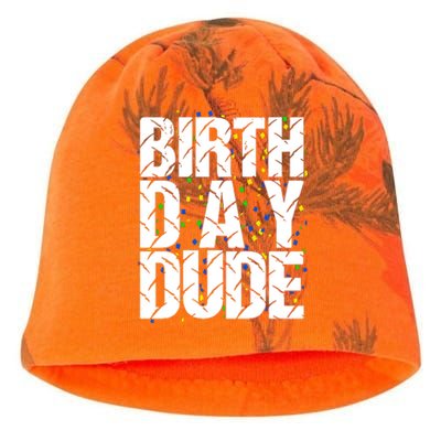 Birthday Dude With Confetti Kati - Camo Knit Beanie