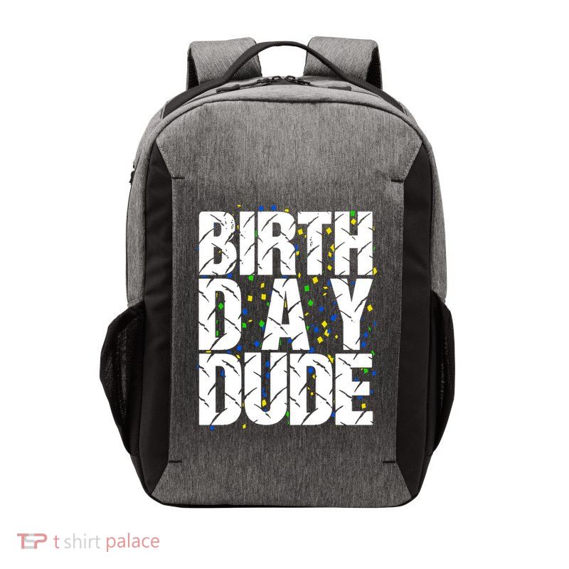 Birthday Dude With Confetti Vector Backpack